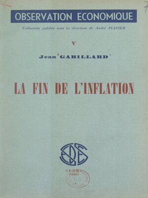 cover image of La fin de l'inflation